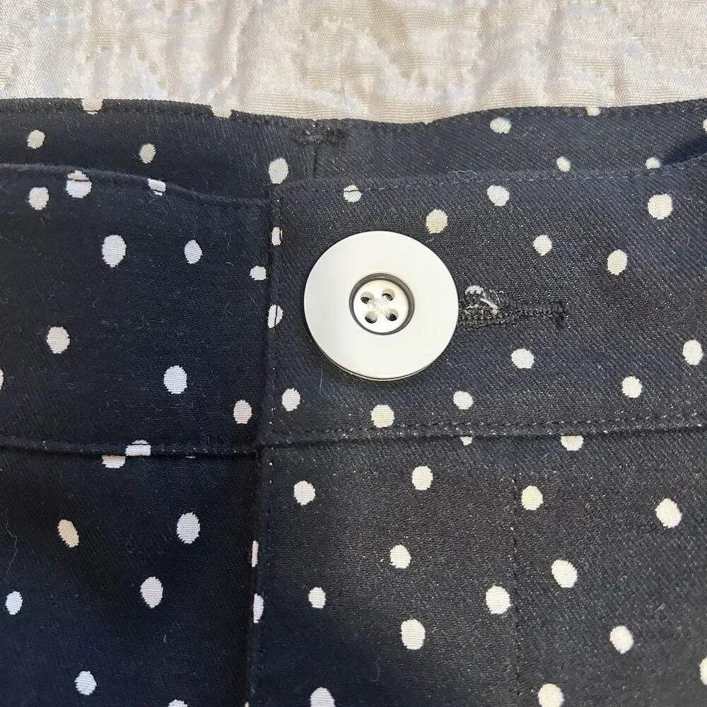 Cabi Pasadena Polka Dot Shorts Black White Size 10 NWT Classic Summer